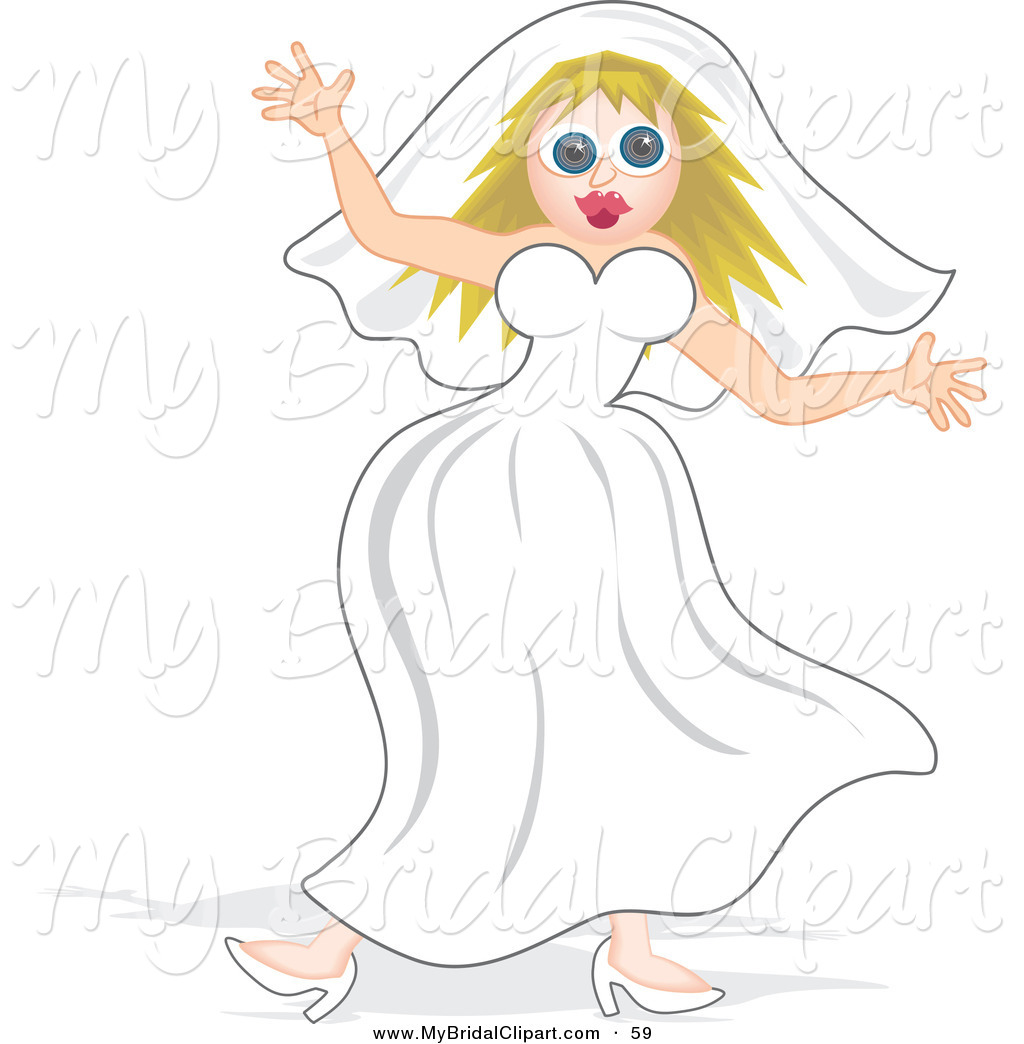 Wedding Veil Clipart Bride In Wedding Dress With