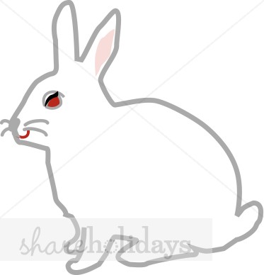 Bunny Outline Clipart   Easter Bunny Clipart