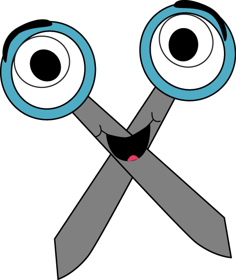Cartoon Scissors Clip Art Image   Scissors With Cartoon Eyes And Mouth    