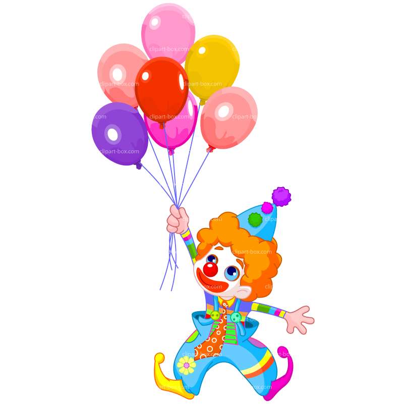 Clipart Clown With Balloon   Royalty Free Vector Design