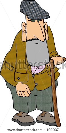 Clipart Illustration Of An Old Man With A Cane   102937   Shutterstock