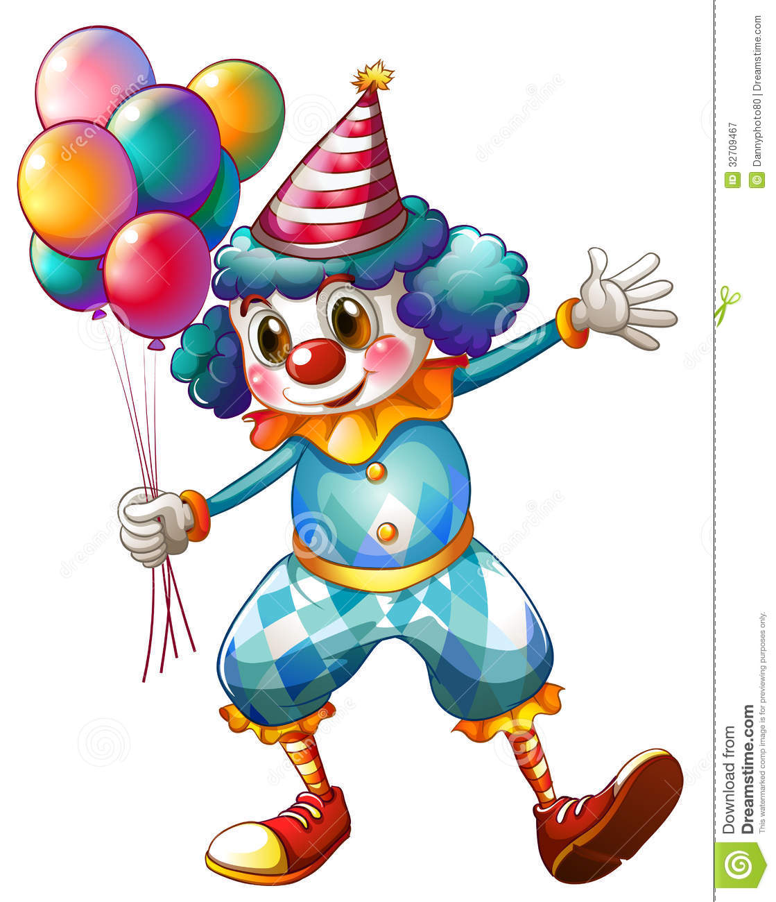 Clown Holding Balloons Royalty Free Stock Photography   Image    