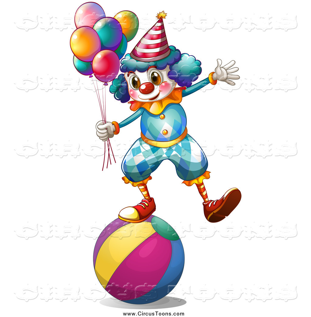 Clown Presenting A Usa Sign With Balloons Clown With Balloons And