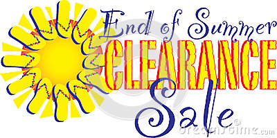 End Of Summer Clearance Sale Royalty Free Stock Photos   Image