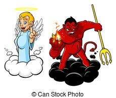 Good And Evil Clipart Vector