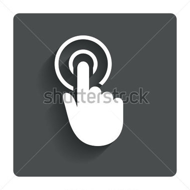 Hand Cursor Sign Icon Hand Pointer Symbol Gray Flat Button With Shadow