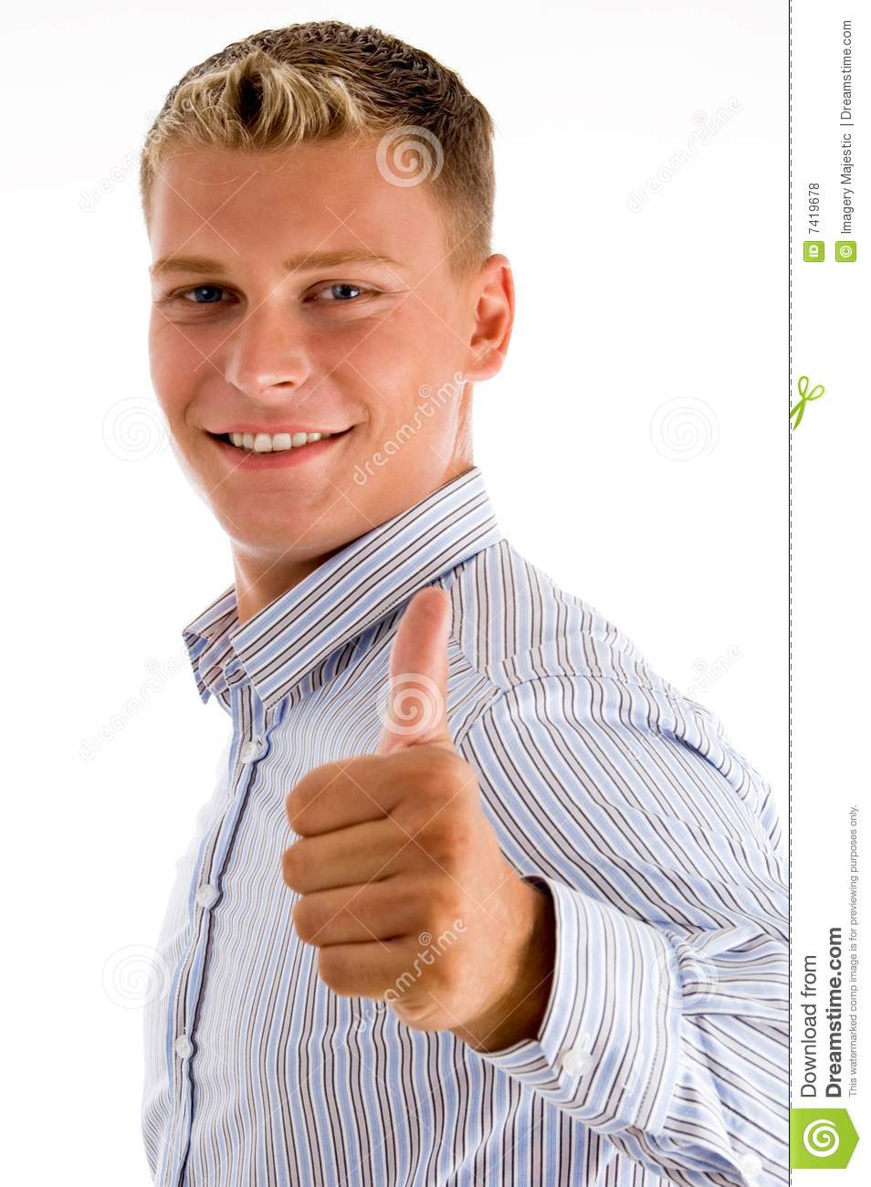 Handsome Man With Thumbs Up Royalty Free Stock Photos   Image  7419678