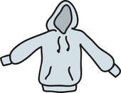 Hooded Sweatshirt   Royalty Free Clip Art