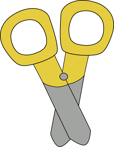 Kids Scissors Clipart Yellow Scissors Clip Art Image