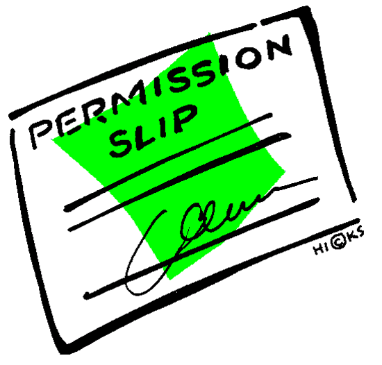 Permission Slip  In Color    Clip Art Gallery