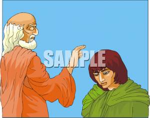     Religious Master Blessing A Student   Royalty Free Clipart Picture