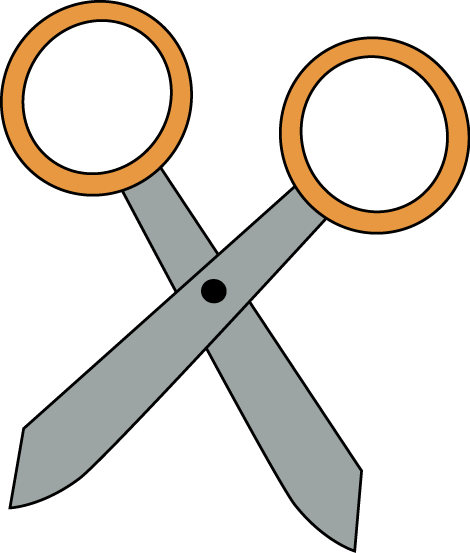 School Scissors Clipart Orange Scissors Clip Art Image