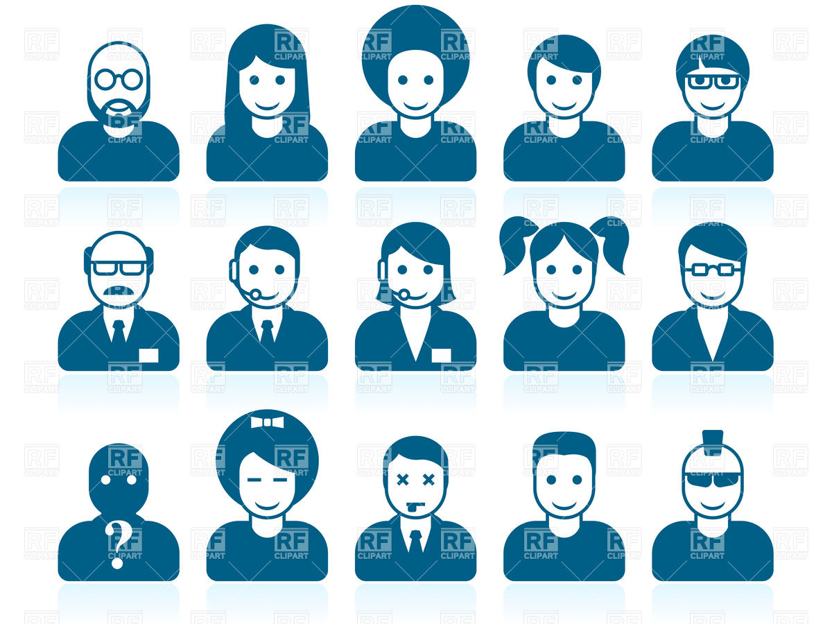 Simple People Avatars 9894 People Download Royalty Free Vector Clip    