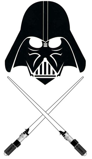 Skull And Crossbones   10   Darth Vader And Lightsabers