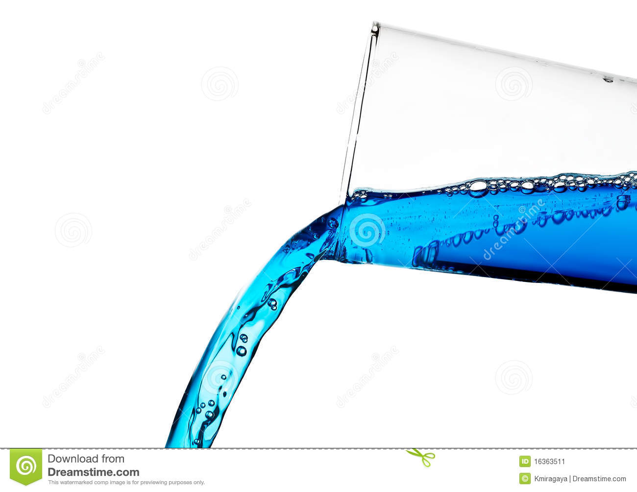 Water Or Any Other Light Blue Liquid Spilling From Stock Image   Image