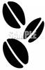 Black And White Coffee Beans Royalty Free Clipart Picture 090819    