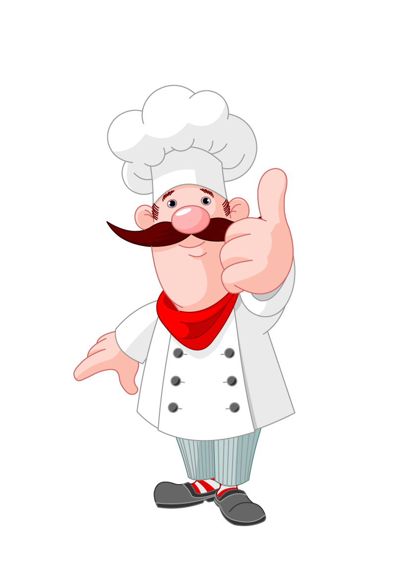 Cartoon Fat Chef Design Vector   Free Vector Graphic Download