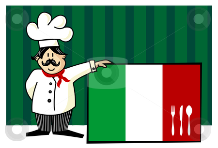 Chef Of Italian Cuisine Stock Vector Clipart Chef Of Italian Cuisine