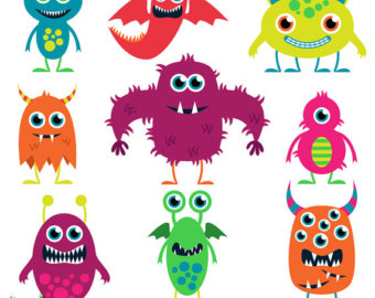 Cute Monsters Clip Art Clipart Alie Ns Clip Art Clipart   Commercial