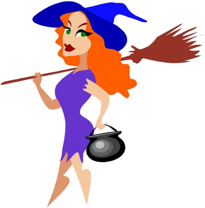 Friendly Witch Clipart Red Haired Witch Png
