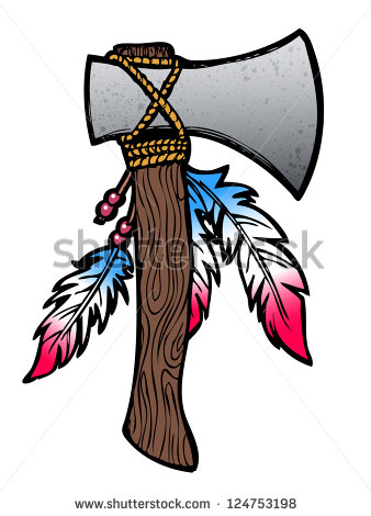 Hatchet Axe Drawing With Feathers And Beads Shutterstock  Eps Vector