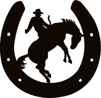 Horseshoe W  Cowboy 2 Decal