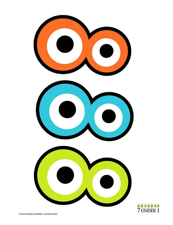 Instant Download Little Monster Party Decorations   Monster Eyes And
