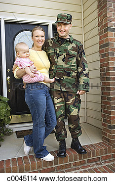 Military Family View Large Photo Image