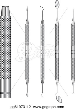 Of Common Dental Tools   Stock Clipart Illustration Gg61973112