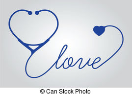 Stethoscope Heart With Love Stock Illustration