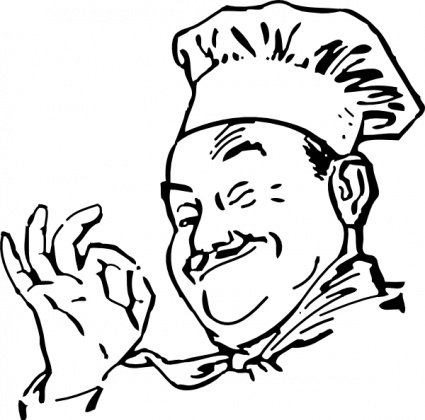 Toque Chef Outline Cartoon Free Hat Cook Says Okay Cooking Good Arts