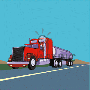 Trucks Truck Driver Drivers Semi Tanker Road Roads Car009 Gif Clip Art