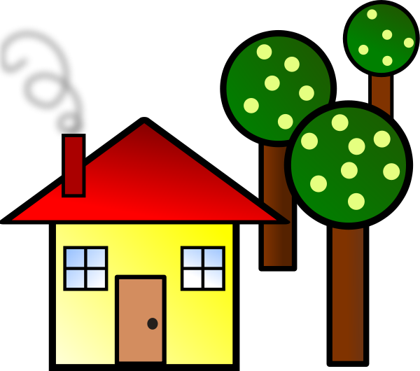 Www Wpclipart Com Buildings Homes House House With Trees Png Html