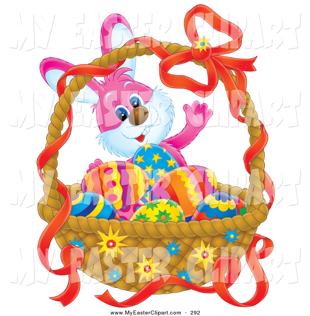 And White Easter Basket   