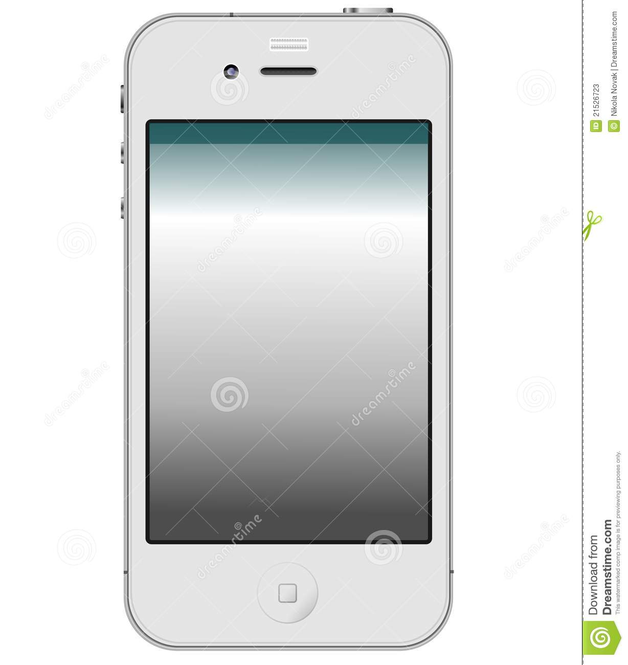 Apple Iphone 2d Illustration Created From A Real Photo With Shapes And