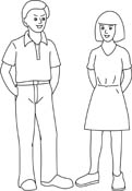 Black And White People Outline Clipart   Clip Art Pictures   Graphics    