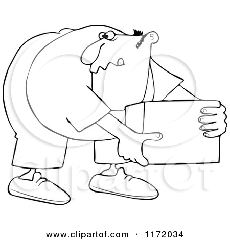 Cartoon Of A Person Bending Over   Royalty Free Vector Illustration By