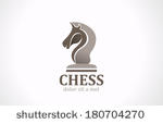 Chess Club Horse Head Icon Shape Silhouette Vector Logo Design Clipart