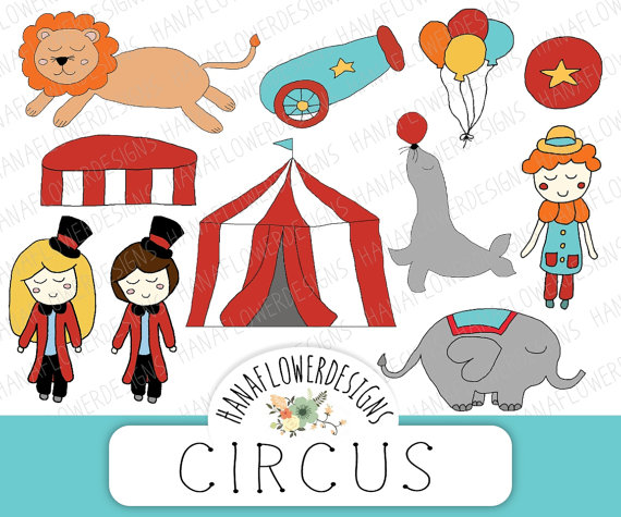 Clipart With Hand Drawn Clip Art Circus Doodles Carnival Clip Art
