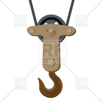 Crane Hook On Wire Hawser Download Royalty Free Vector Clipart  Eps 