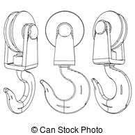 Crane Hook Vector Clipart Eps Images  604 Crane Hook Clip Art Vector    
