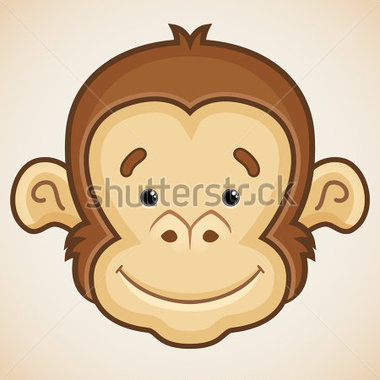 Cute Monkey Face Stock Vector   Clipart Me