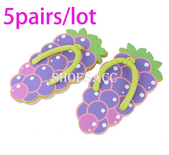 Cute Summer Fruit Grape Pattern Slippers Sandals Shoes Flip Flops For    