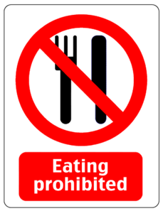 Eating Prohibited Sign Clip Art At Clker Com   Vector Clip Art Online