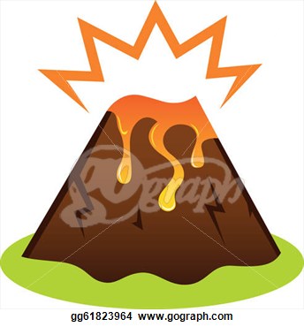 Explosing Volcano With Lava Stock Clip Art Gg61823964 Gograph Clipart