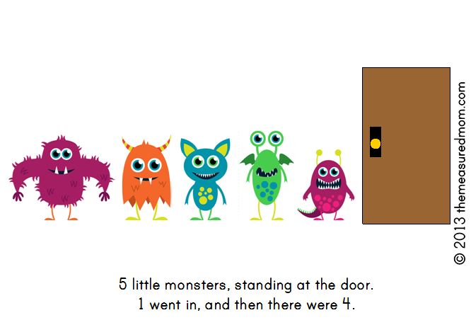 Free Printable Book For Early Readers  Ten Little Monsters