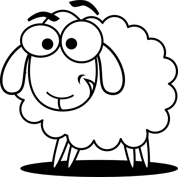 Funny Sheep Outline Clip Art At Clker Com   Vector Clip Art Online    