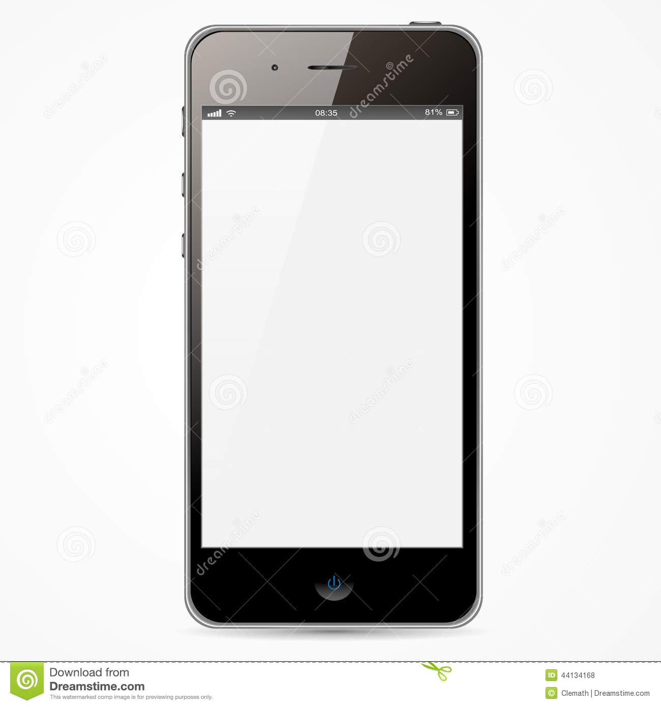 Iphone 5 Clipart Black And White Iphone With White Screen