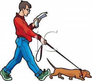 Man Walking Dog Clip Art