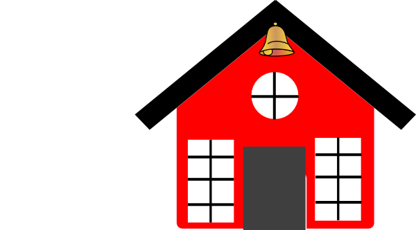 Red School House With Bell Clip Art At Clker Com   Vector Clip Art